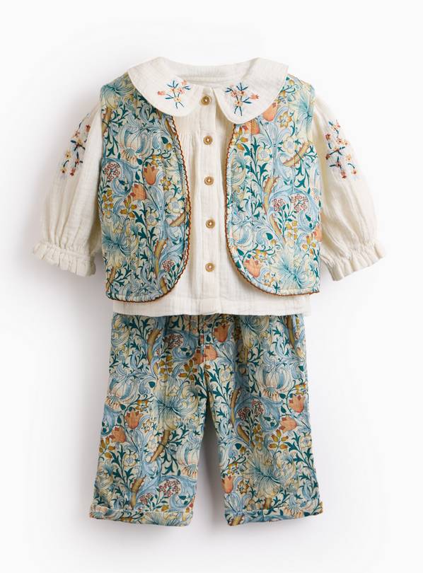 Tu x Morris & Co. 3-Piece Floral Outfit Set 3-4 years